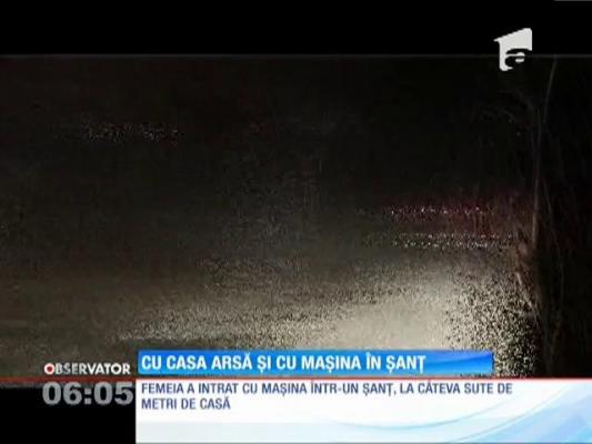 O femeie din Maramureș a făcut accident, după ce a aflat că locuința ei a luat foc