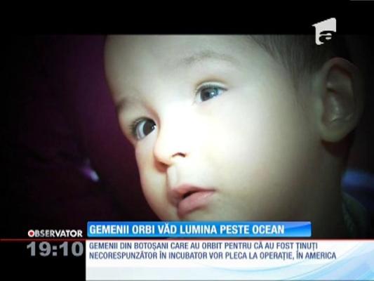 Gemeni orbiți în incubator pot vedea din nou
