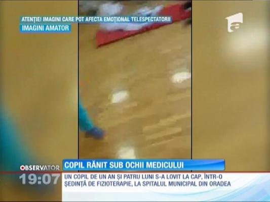 O mamă şi un tată acuză că bebeluşul lor s-a rănit la o şedinţă de fizioterapie din cauza medicului