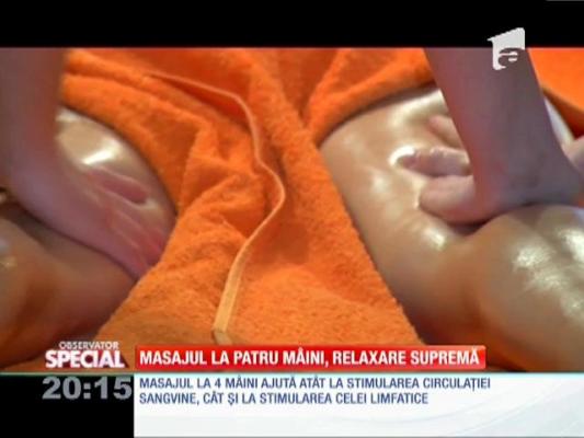 Masajul la patru mâini, relaxare supremă