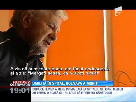 Umilită în spital, bolnava a murit