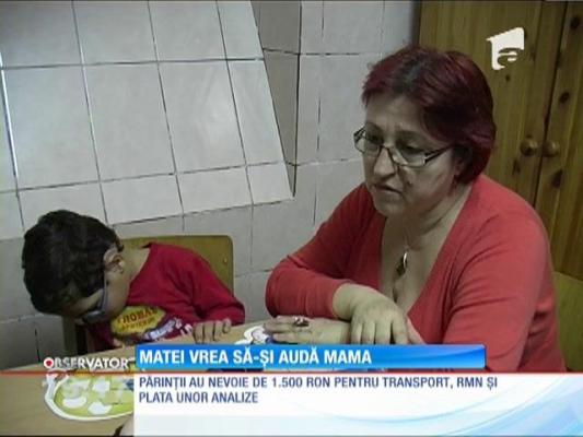 Update! Matei, un copil care luptă pentru o viață normală