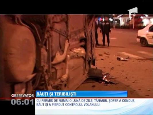 Trei tineri au scăpat teferi, cu mult noroc, dintr-un grav accident rutier petrecut pe o stradă din Baia Mare