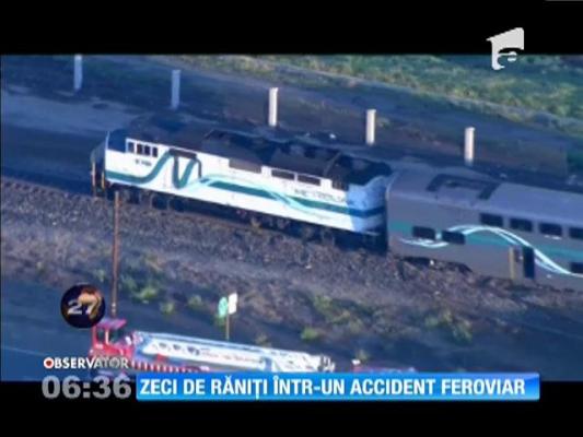 Grav accident feroviar în SUA:  50 de oameni au fost răniţi