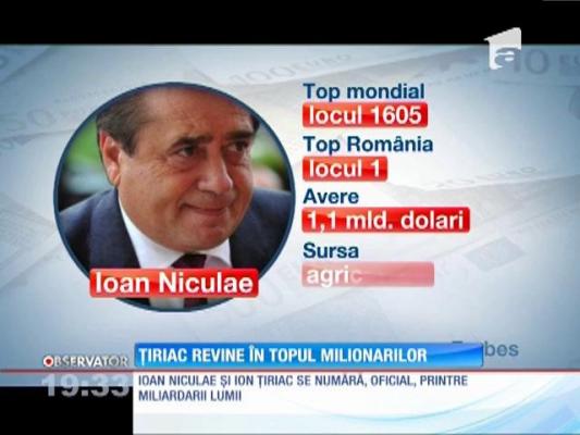 Ioan Niculae şi Ion Ţiriac, incluşi în renumitul top al bogaţilor planetei.