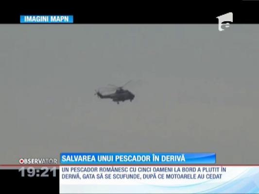UPDATE! Cei cinci oameni aflați la bordul pescadorului defect, din largul Mării Negre, au fost salvați