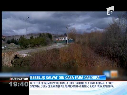 O fetiţă de numai 4 luni a fost salvată în ultima clipă dintr-o casă unde fusese abandonată