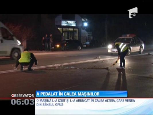 Un biciclist a fost spulberat de o mașină pe o şosea din judeţul Prahova