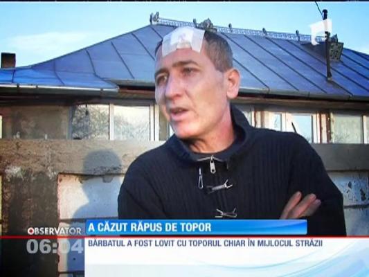 Un bărbat a căzut răpus de topor