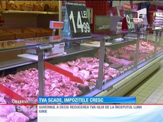 TVA scade, iar impozitele cresc