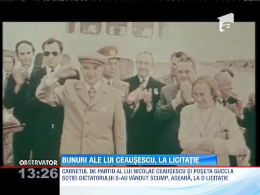 Bunuri ale lui Ceauşescu, la licitaţie