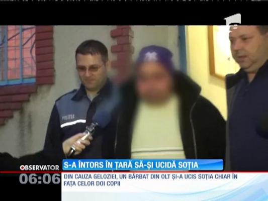 Un bărbat din Olt și-a ucis soția din gelozie