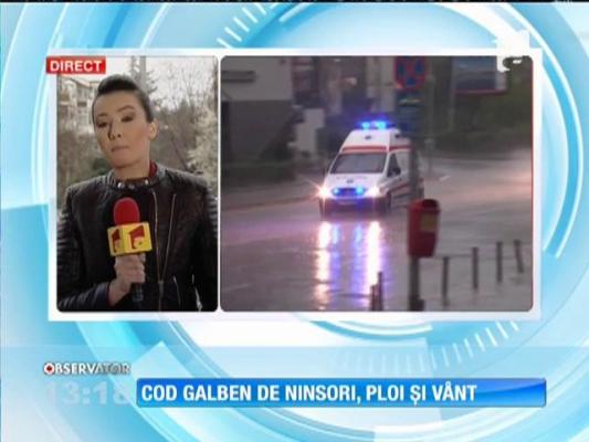 Informare METEO de vreme rea: Ploi, ninsori şi vânt puternic din această noapte
