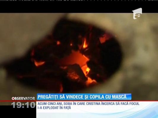 Fetiţa din Galaţi, căreia i-a explodat o sobă în faţă, se pregăteşte de operaţie