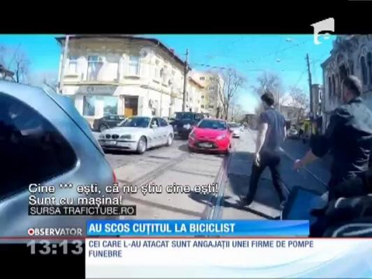 Un biciclist a fost atacat şi ameninţat cu un cutter în plină stradă