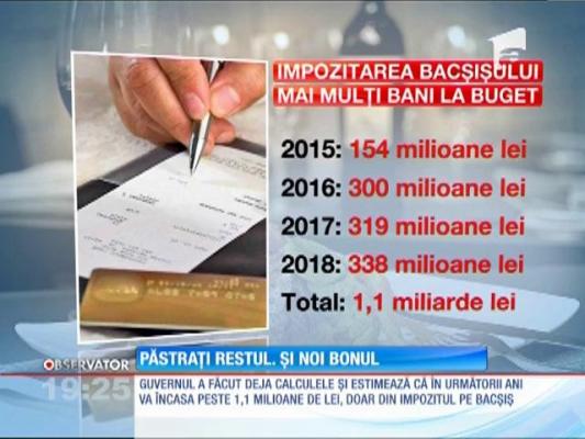 Din bucuria ospătarilor, bacşişul devine povara patronilor. Trebuie să plătească impozit pe banii primiţi în plus de la clienţi