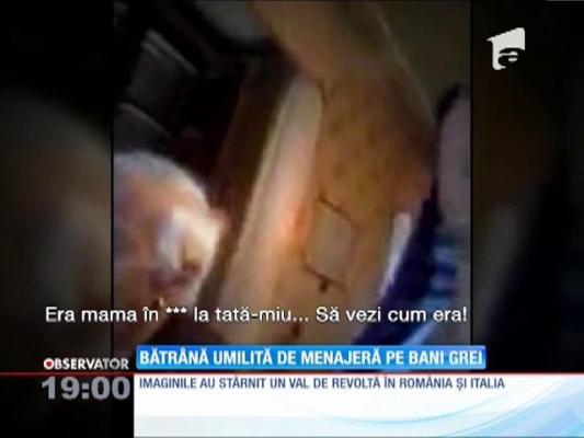 O româncă stabilită în Italia s-a filmat în timp ce o înjura pe bătrână!