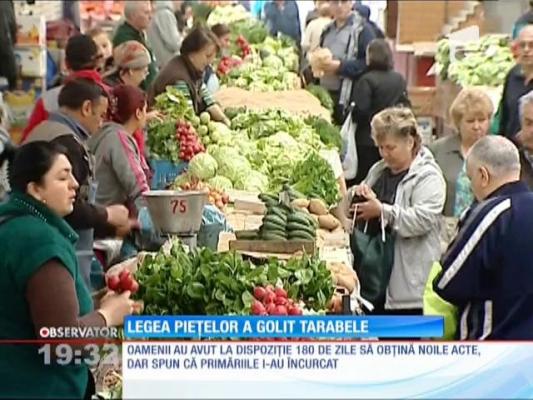Legea pieţelor a golit tarabele