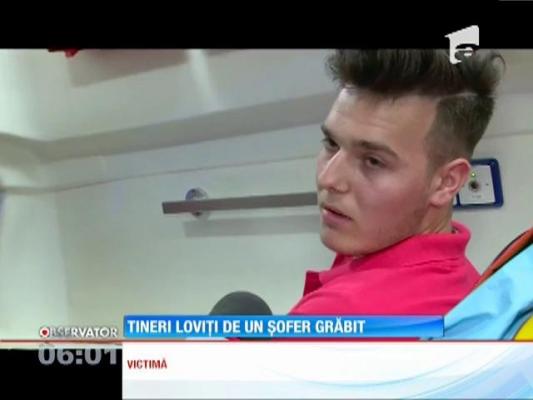 Tineri loviți de un șofer grăbit în faţa Complexului Studenţesc Regie