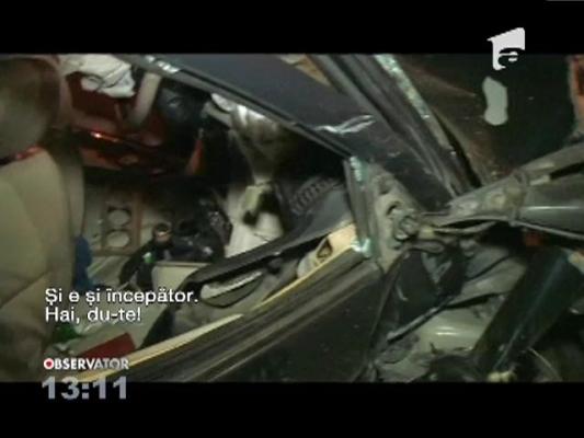 Accident surprins pe camerele de supraveghere