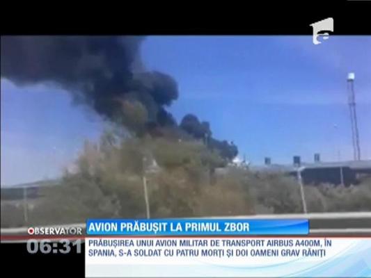 Avion militar spaniol prăbușit la primul zbor