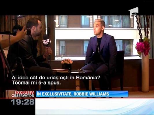 Interviu ISTORIC cu Robbie Williams: "ROMÂNCELE MI-AR PUTEA STRICA MARIAJUL"