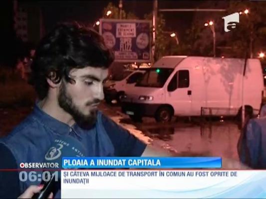 Ploaia a inundat Capitala
