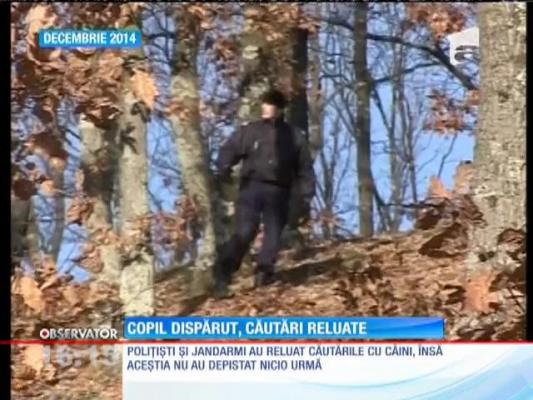 Copil dispărut în decembrie, căutări reluate