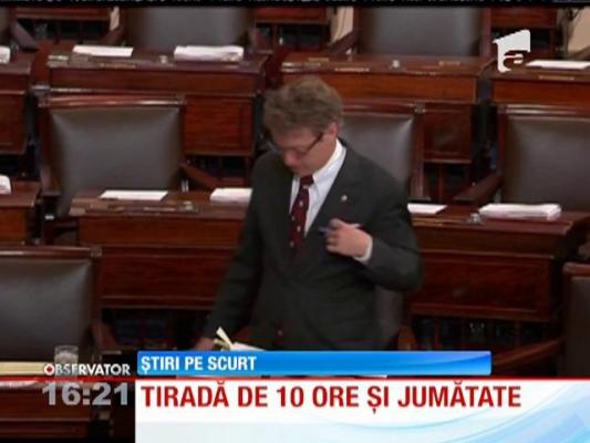 Un senator a ținut un discurs de 10 ore şi jumătate fără oprire!