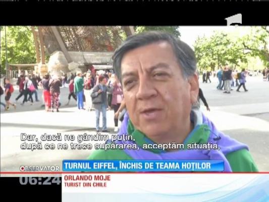 Turnul Eiffel, închis de teama hoților