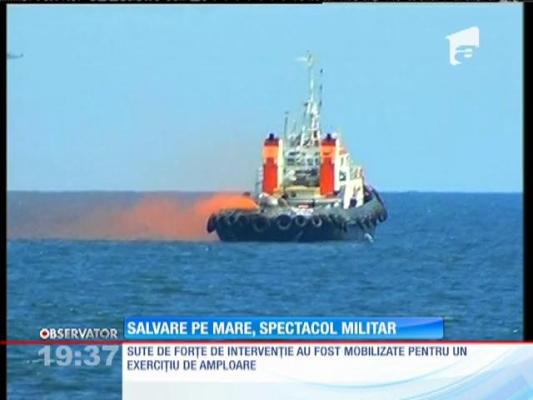 Salvare pe mare, spectacol militar