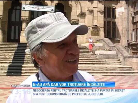 Gălăţenii nu au apă, dar vor trotuare încălzite
