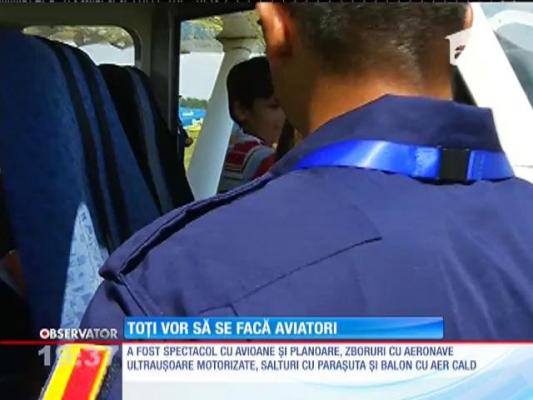 Ziua Copilului a fost sărbătorită în avans printr-un show aviatic