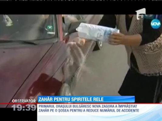 Un primar din Bulgaria a împrăștiat zahăr pe șosea pentru a reduce numărul de accidente