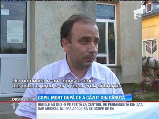 Copil mort după ce a căzut din căruță