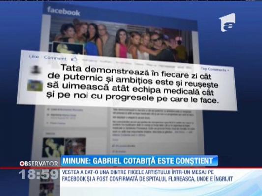 Gabriel Cotabiţă e miracol medical! S-a trezit din comă, este conştient şi respiră singur!