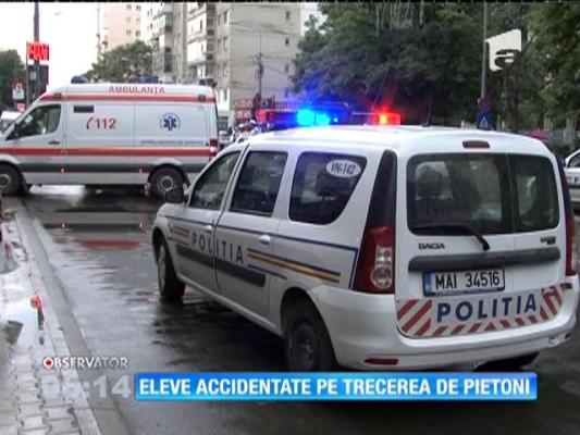 Trei eleve au fost rănite după ce au fost lovite de o maşină pe o trecere de pietoni din Focşani