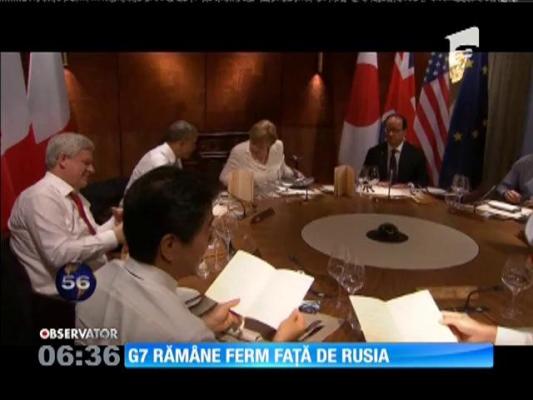 G7 rămâne ferm faţă de Rusia