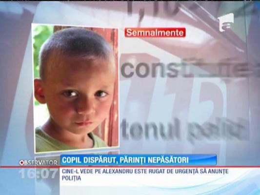 Iaşi: Copil dispărut, părinți nepăsători