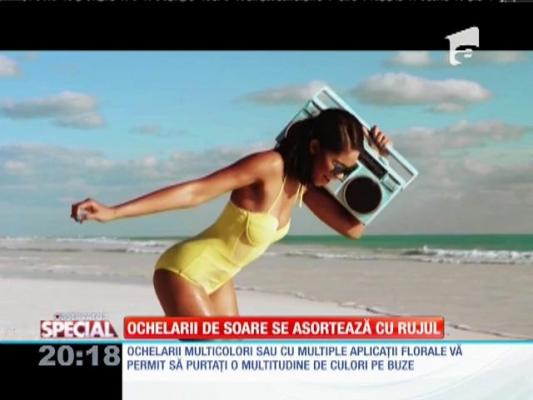 Special! Ochelarii de soare se asortează cu rujul