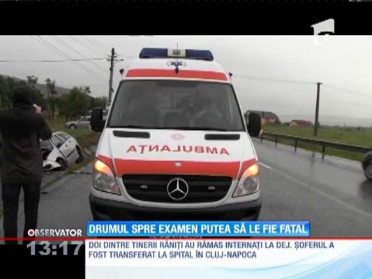 Drumul spre examen putea să le fie fatal unor tineri din Dej