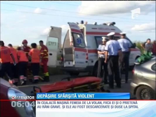 Depășire sfârșită violent. Cinci oameni au fost răniţi grav