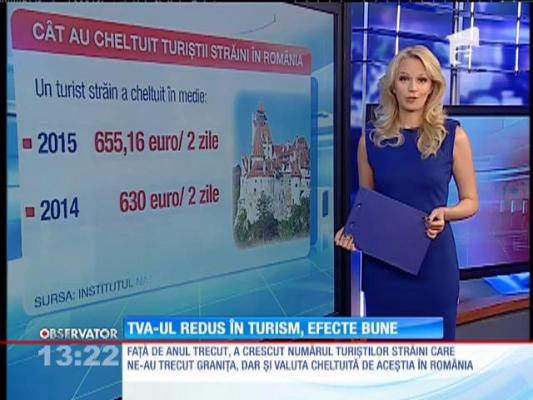 TVA-ul redus în turism aduce deja mai mulţi bani în ţară