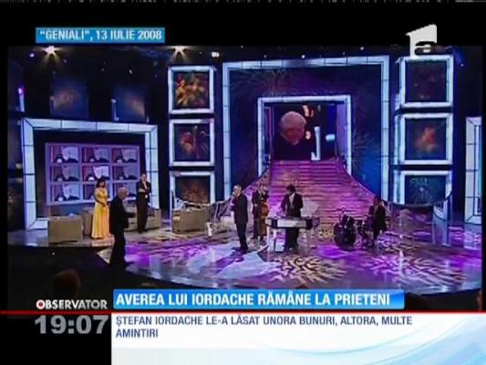 Averea lui Ştefan Iordache rămâne la sora şi la prietenii actorului