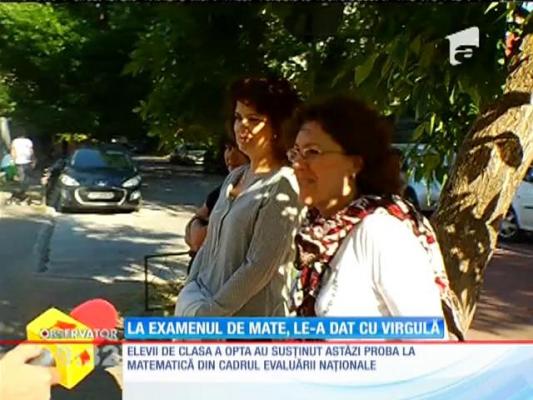 Evaluare naţională 2015. La examenul de mate, le-a dat cu virgulă