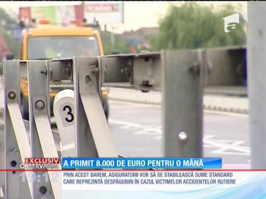 O mână amputată valorează pentru o firmă de asigurări 8.000 de euro