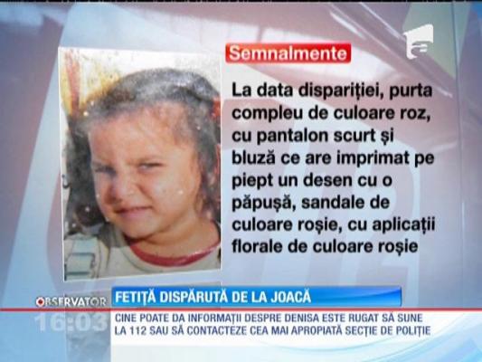 Fetiţă de 8 ani dispărută de la joacă