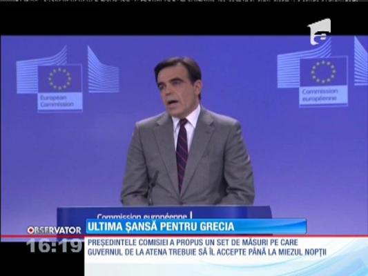 Preşedintele Comisiei Europene, Jean Claude Juncker, a oferit o ultimă şansă Greciei