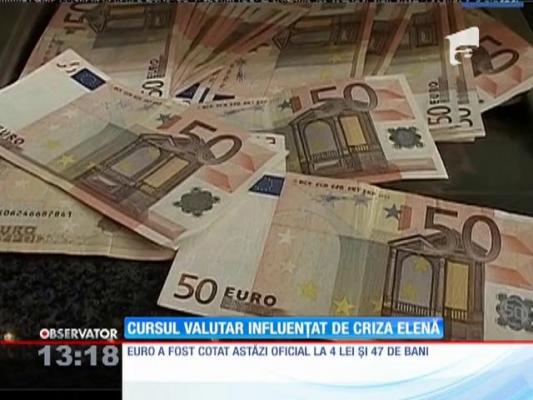 Cursul valutar influenţat de criza din Grecia