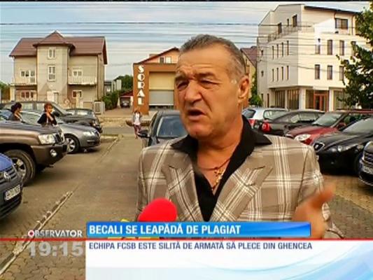 Patronul echipei de fotbal Steaua, Gigi Becali se jură că nu a plagiat